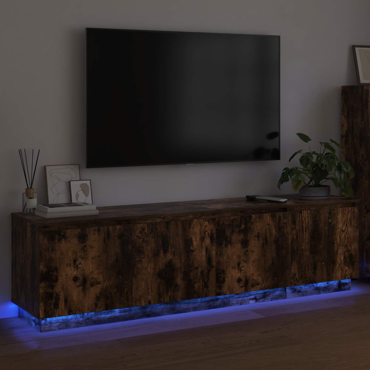 TV-skab Røget eg 180 x 38 x 49 cm Konstrueret træ