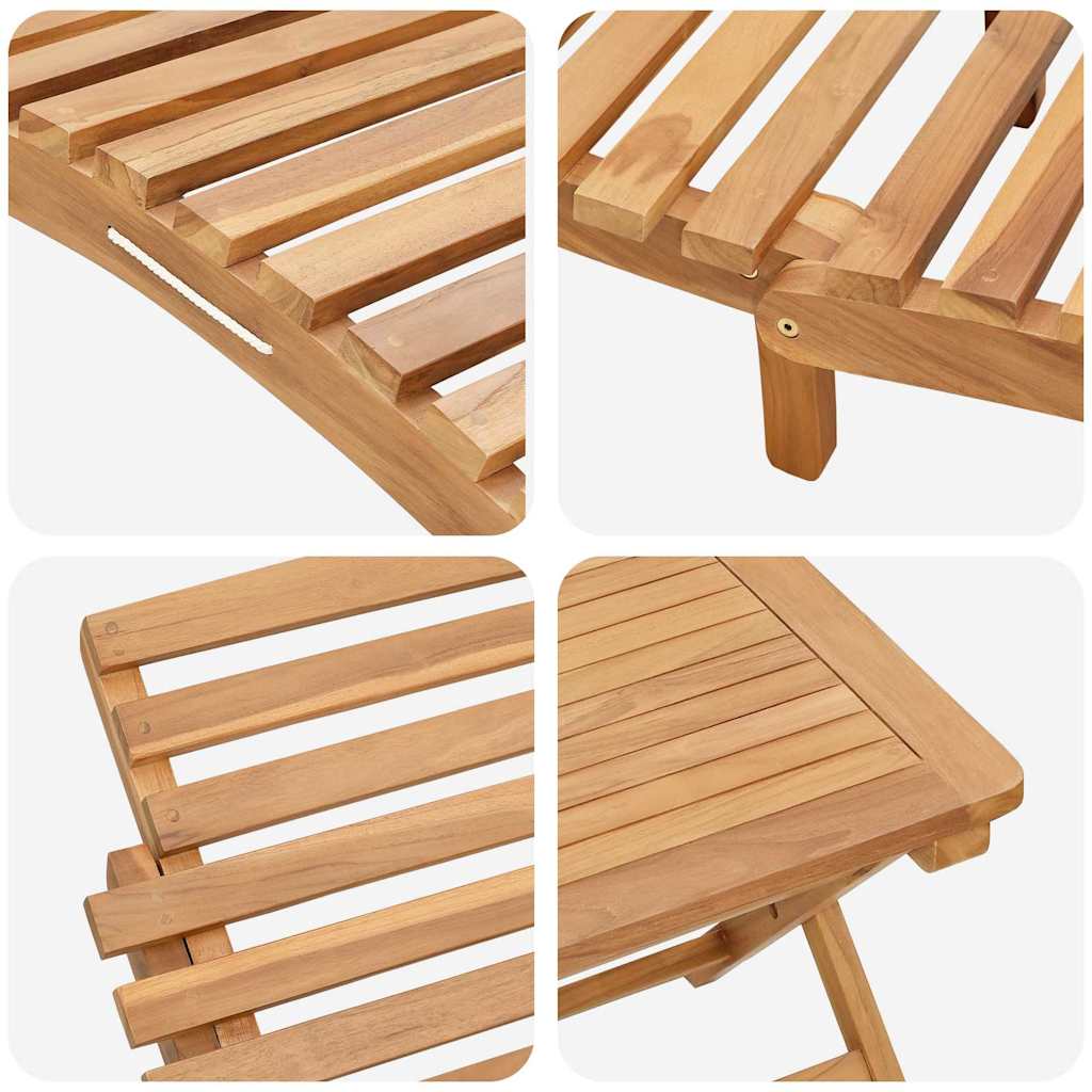 Solstol 2 pcs Brun 198 x 55 x 58,5 cm Massiv Teaktræ