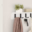 Vægmonteret Jakkeholder Vægmonteret Hvid 40 x 10,5 x 10,5 cm