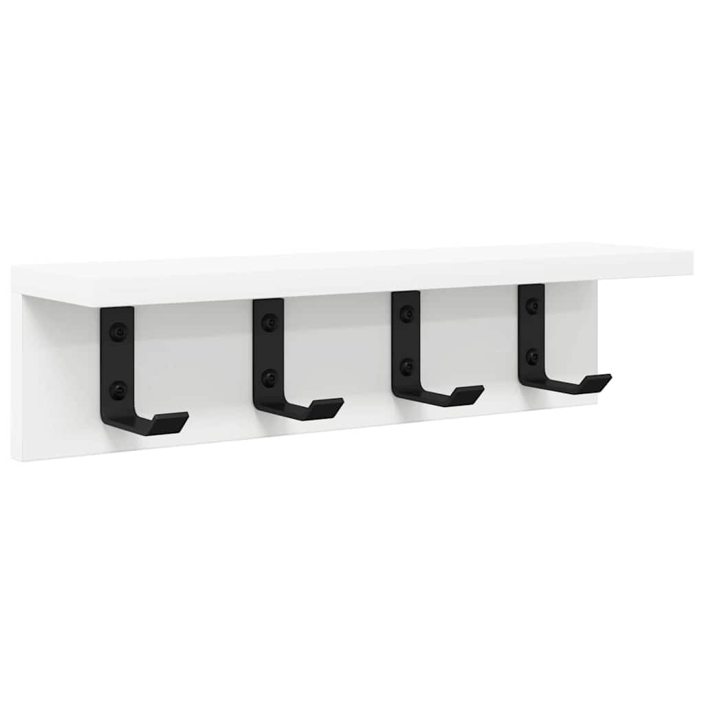 Vægmonteret Jakkeholder Vægmonteret Hvid 40 x 10,5 x 10,5 cm
