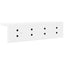 Vægmonteret Jakkeholder Vægmonteret Hvid 40 x 10,5 x 10,5 cm