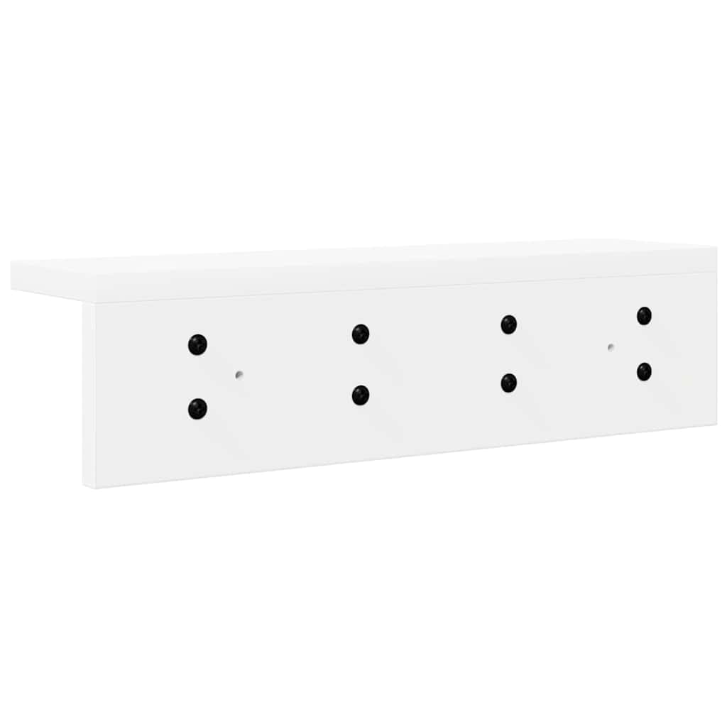 Vægmonteret Jakkeholder Vægmonteret Hvid 40 x 10,5 x 10,5 cm