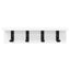 Vægmonteret Jakkeholder Vægmonteret Hvid 40 x 10,5 x 10,5 cm