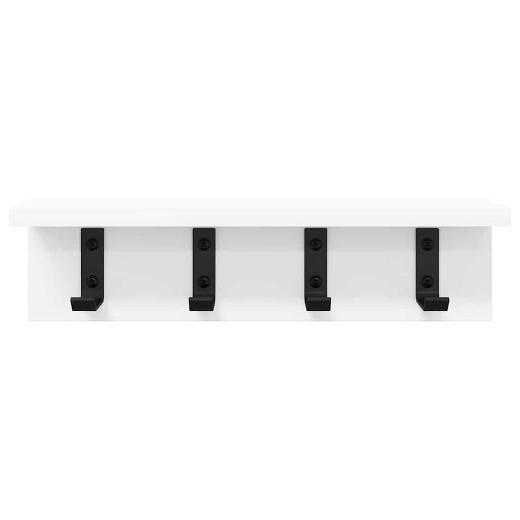 Vægmonteret Jakkeholder Vægmonteret Hvid 40 x 10,5 x 10,5 cm