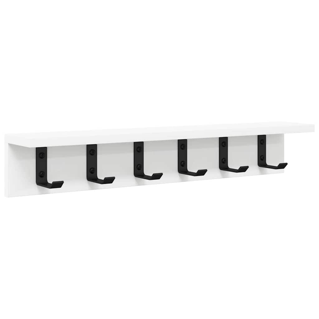 Vægmonteret Jakkeholder Vægmonteret Hvid 60 x 10,5 x 10,5 cm
