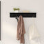 Vægmonteret Jakkeholder Vægmonteret Sort eg 60 x 10,5 x 10,5 cm