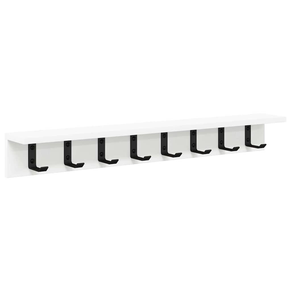 Vægmonteret Jakkeholder Vægmonteret Hvid 80 x 10,5 x 10,5 cm