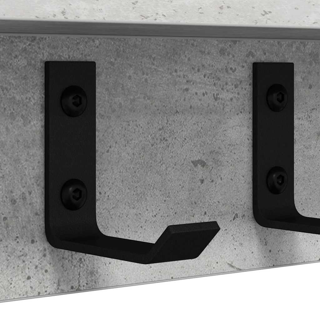 Vægmonteret Jakkeholder Vægmonteret Beton Grå Konstrueret træ