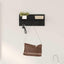 Vægmonteret Jakkeholder Vægmonteret Sort eg 40 x 10,5 x 18 cm