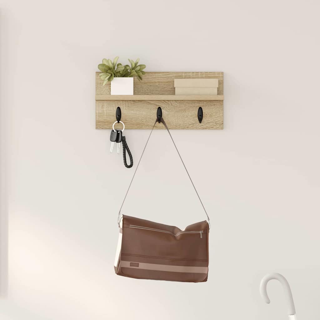 Vægmonteret Jakkeholder Vægmonteret Sonoma eg 40 x 10,5 x 18 cm