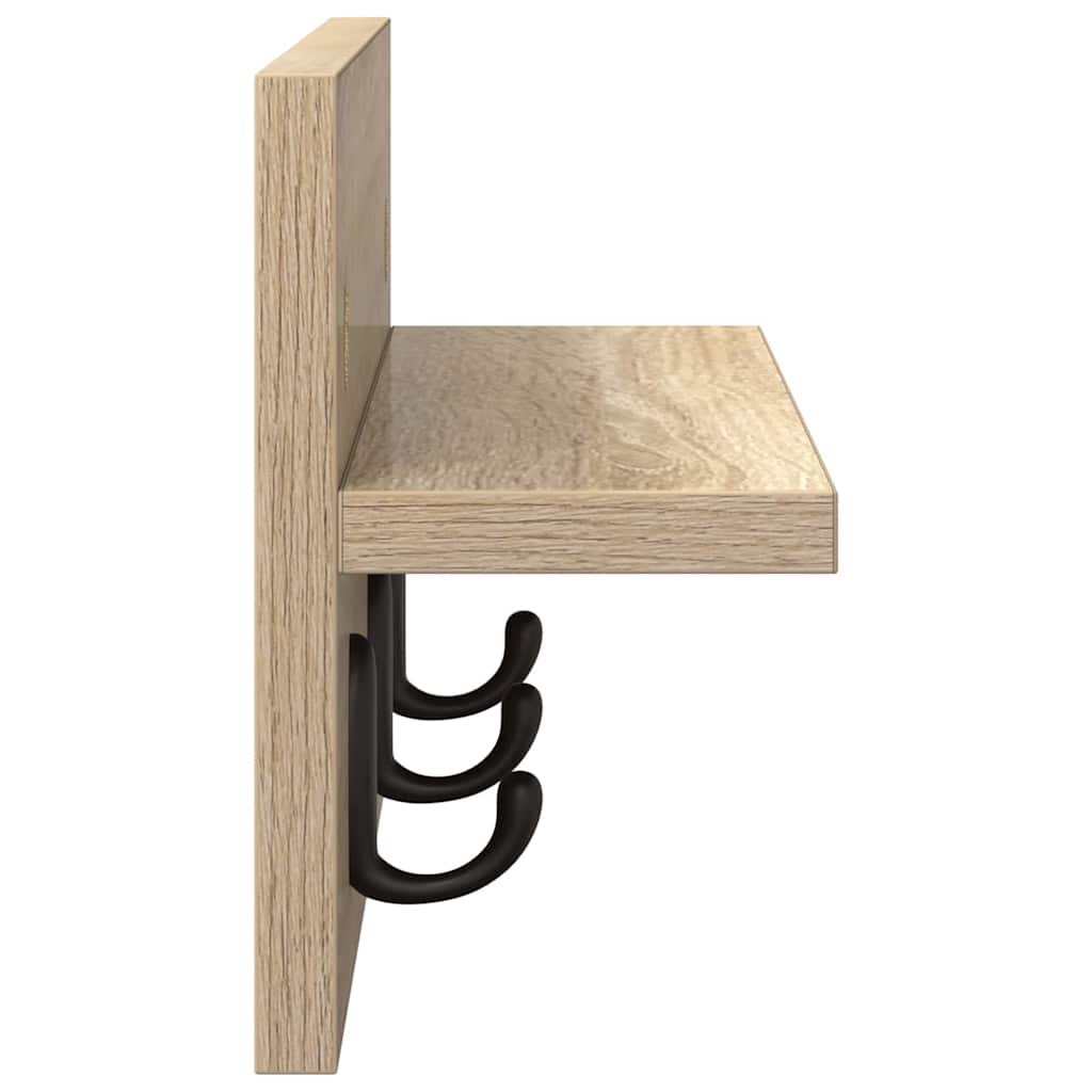 Vægmonteret Jakkeholder Vægmonteret Sonoma eg 40 x 10,5 x 18 cm