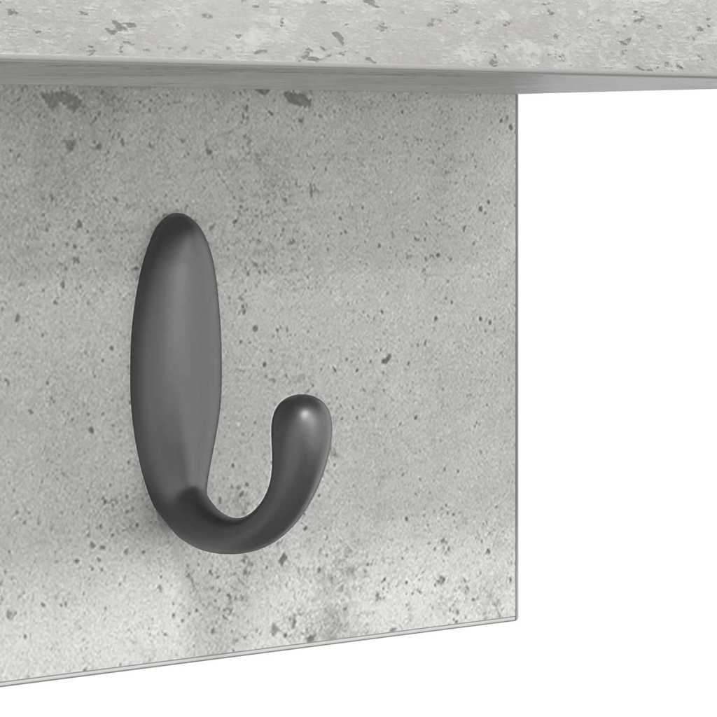 Vægmonteret Jakkeholder Vægmonteret Beton Grå 60 x 10,5 x 18 cm