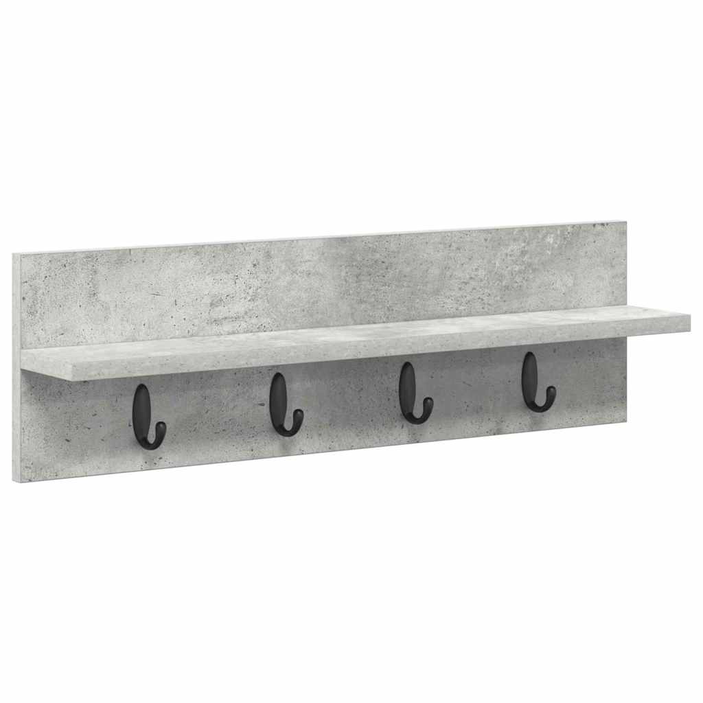 Vægmonteret Jakkeholder Vægmonteret Beton Grå 60 x 10,5 x 18 cm