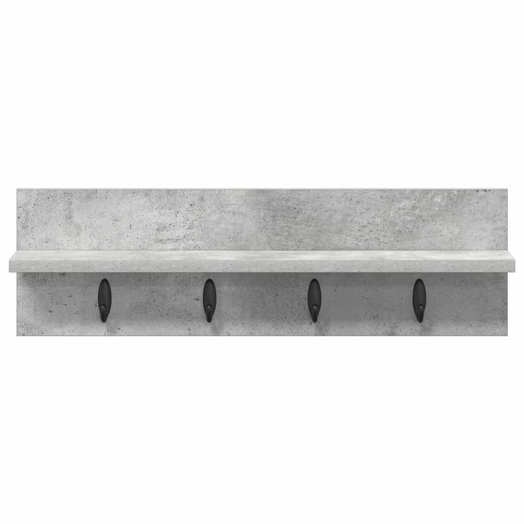 Vægmonteret Jakkeholder Vægmonteret Beton Grå 60 x 10,5 x 18 cm