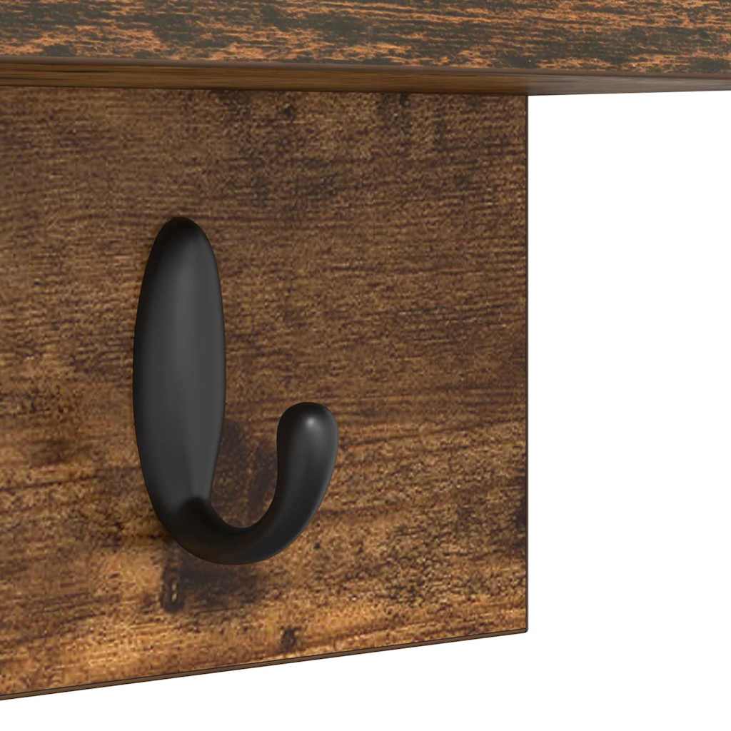 Vægmonteret Jakkeholder Vægmonteret Røget eg 60 x 10,5 x 18 cm