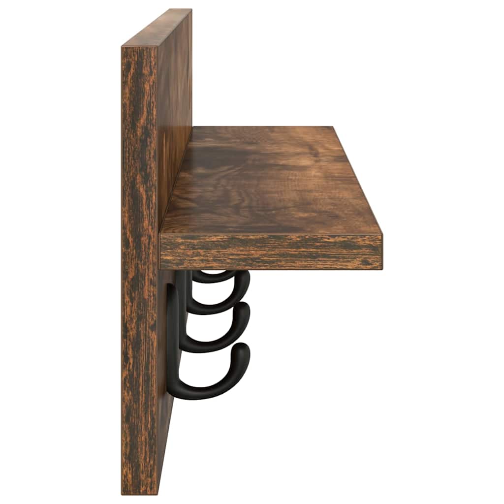 Vægmonteret Jakkeholder Vægmonteret Røget eg 60 x 10,5 x 18 cm