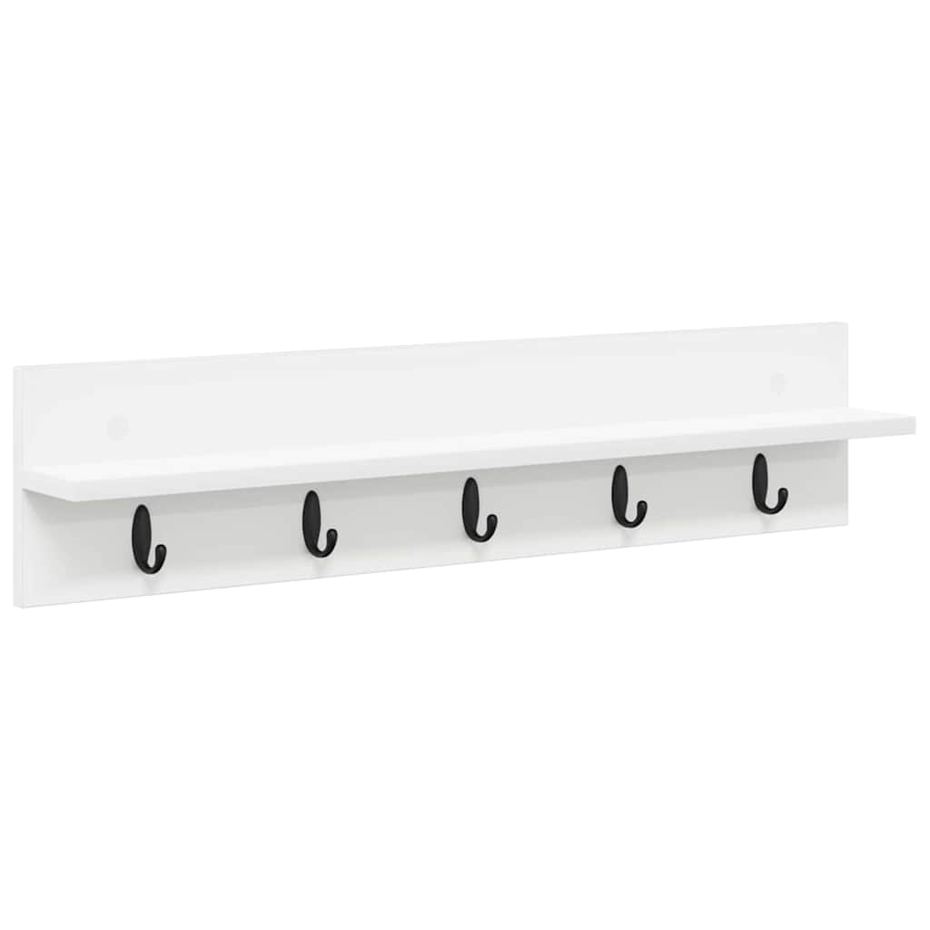 Vægmonteret Jakkeholder Vægmonteret Hvid 80 x 10,5 x 18 cm