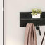 Vægmonteret Jakkeholder Vægmonteret Sort eg 80 x 10,5 x 18 cm