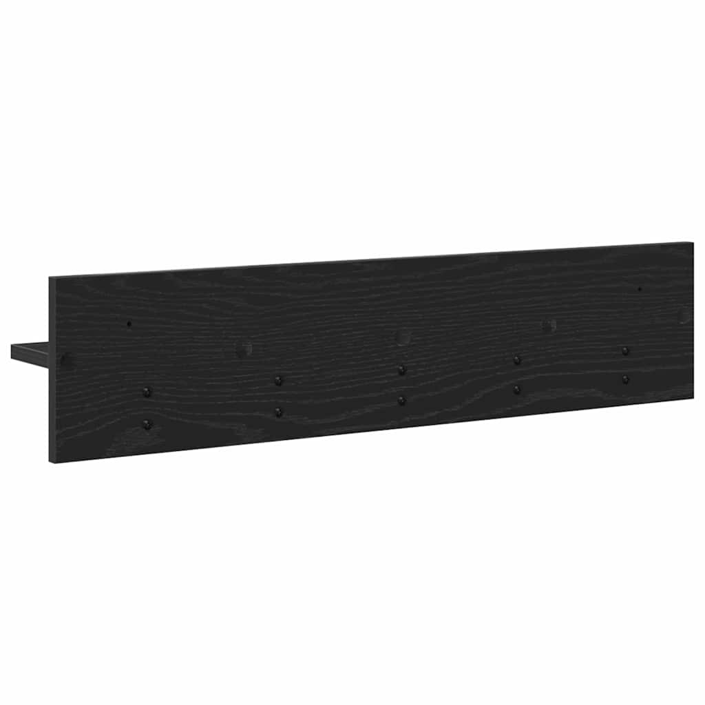 Vægmonteret Jakkeholder Vægmonteret Sort eg 80 x 10,5 x 18 cm
