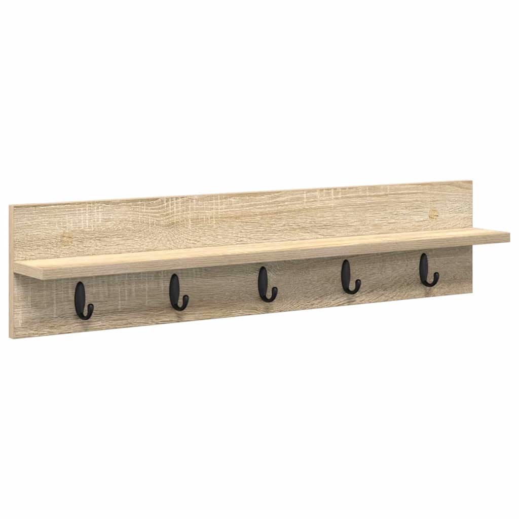 Vægmonteret Jakkeholder Vægmonteret Sonoma eg 80 x 10,5 x 18 cm