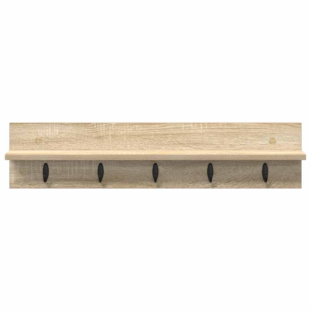 Vægmonteret Jakkeholder Vægmonteret Sonoma eg 80 x 10,5 x 18 cm