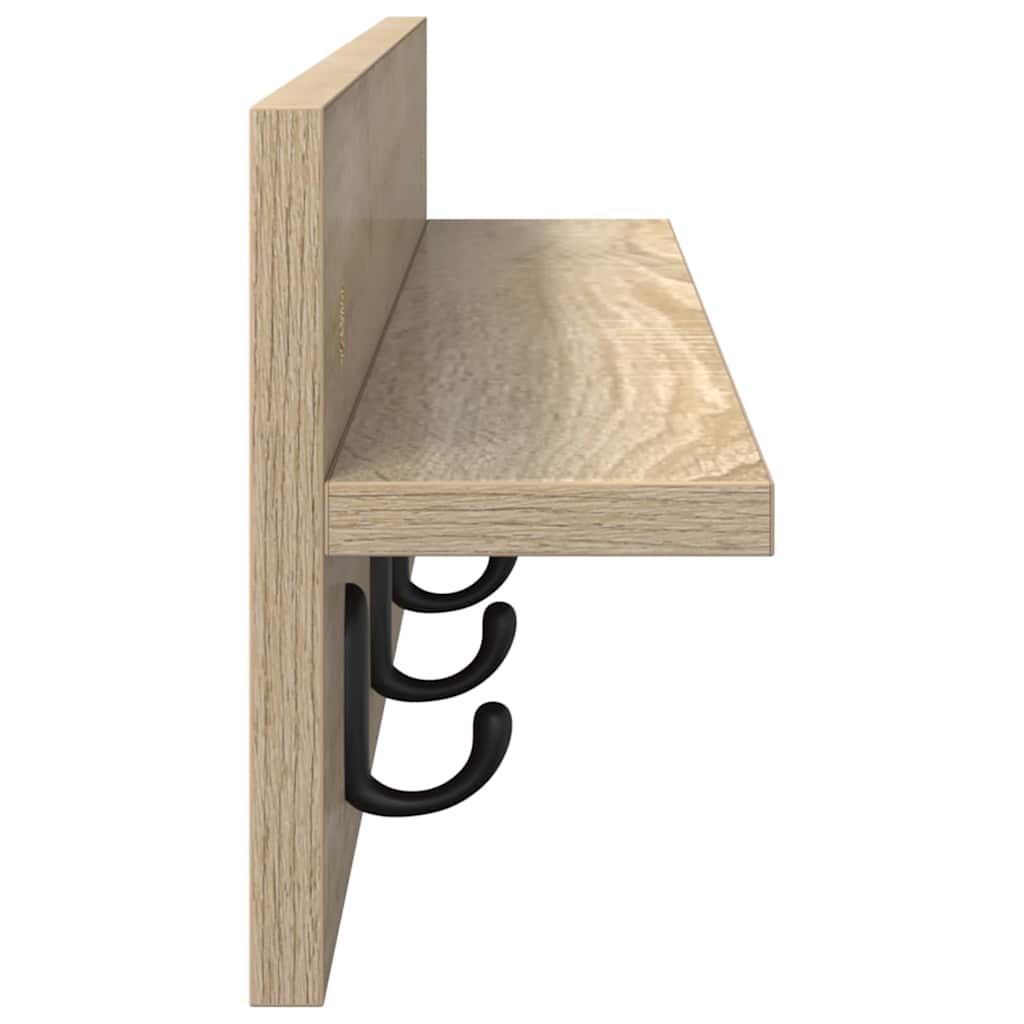 Vægmonteret Jakkeholder Vægmonteret Sonoma eg 80 x 10,5 x 18 cm
