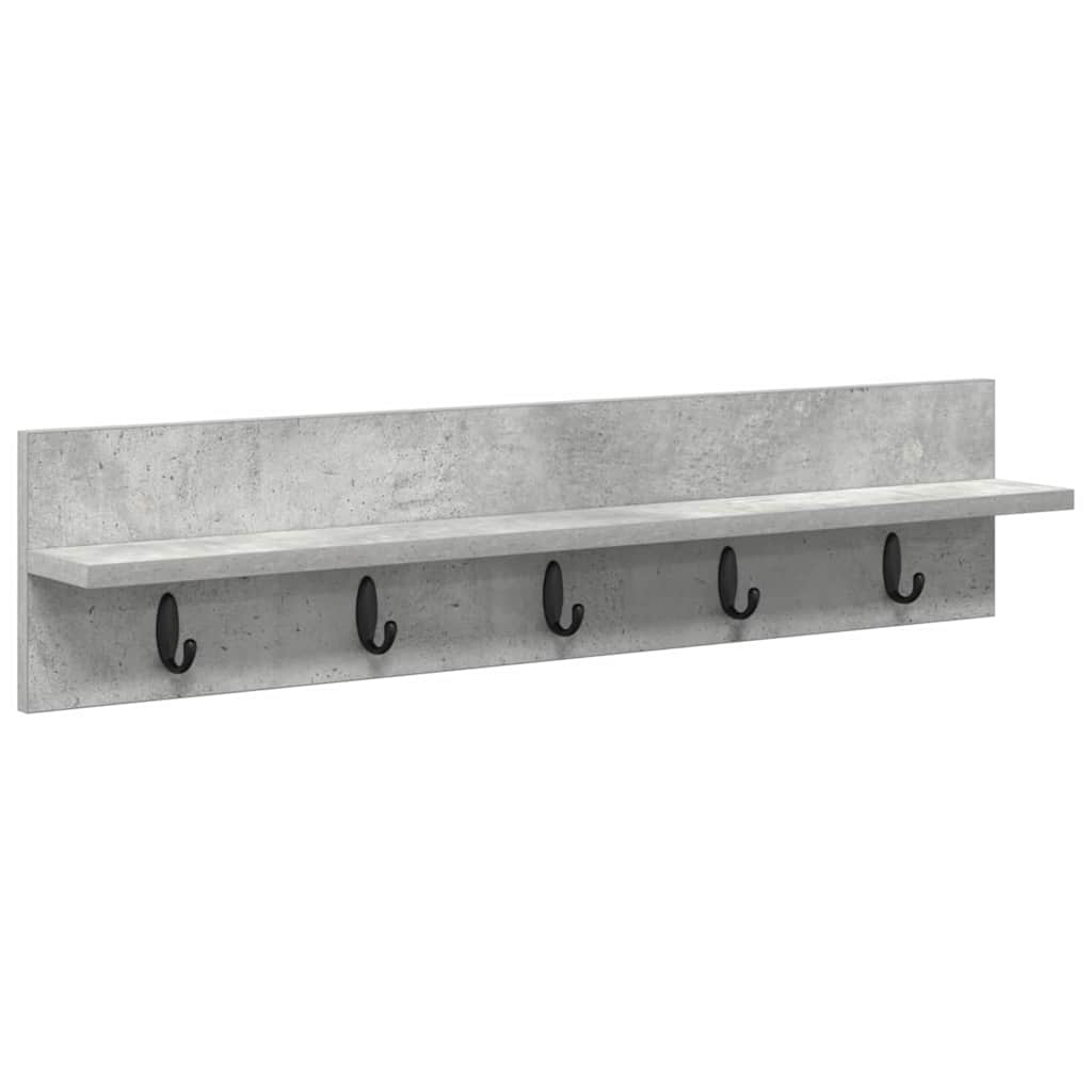 Vægmonteret Jakkeholder Vægmonteret Beton Grå 80 x 10,5 x 18 cm