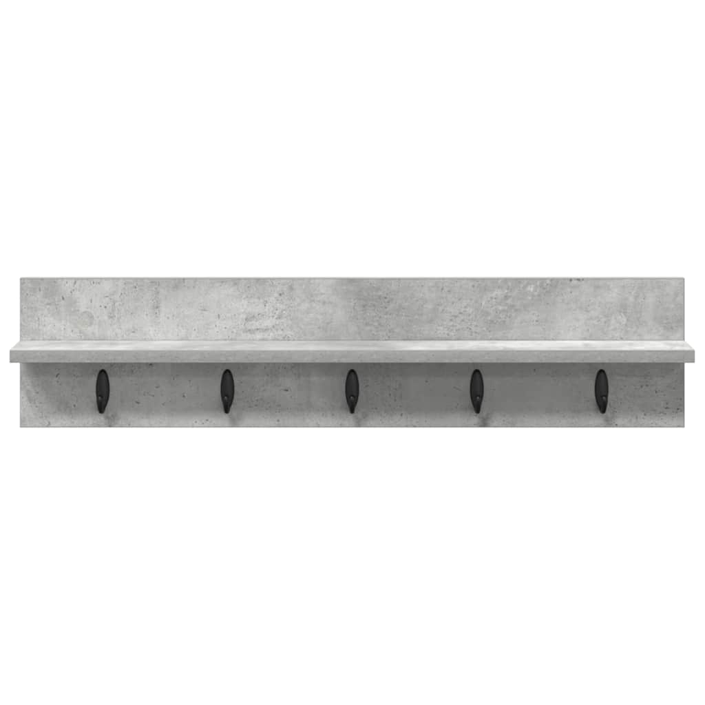 Vægmonteret Jakkeholder Vægmonteret Beton Grå 80 x 10,5 x 18 cm