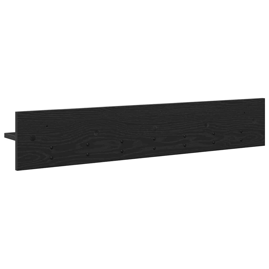 Vægmonteret Jakkeholder Vægmonteret Sort eg 100 x 10,5 x 18 cm
