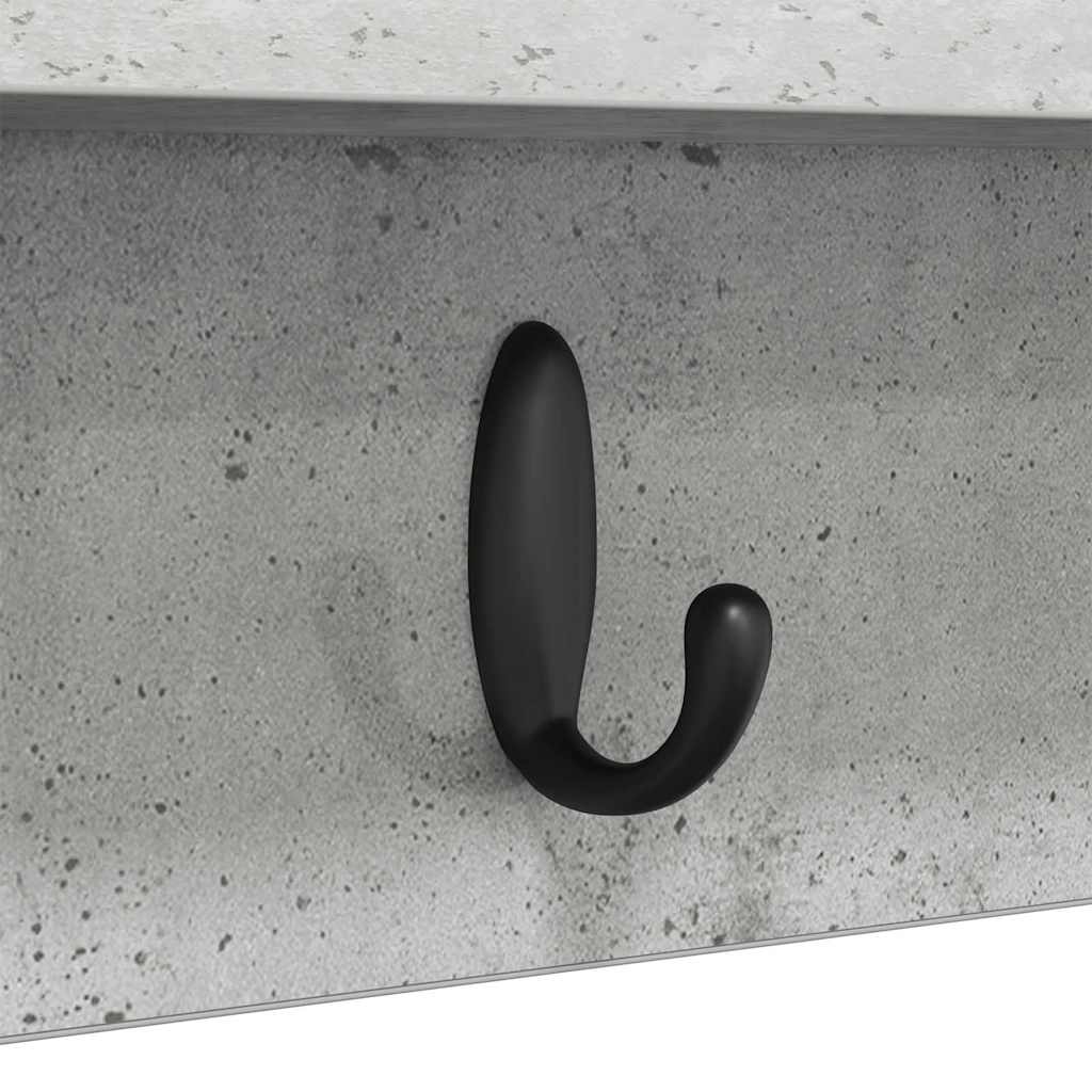 Vægmonteret Jakkeholder Vægmonteret Beton Grå Konstrueret træ