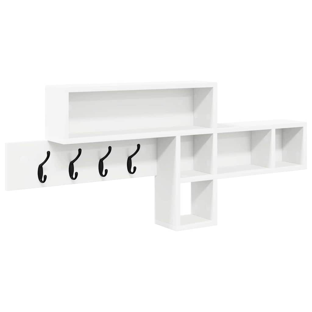 Vægmonteret Jakkeholder Vægmonteret Hvid 100 x 12 x 43,5 cm
