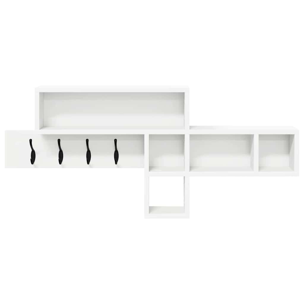 Vægmonteret Jakkeholder Vægmonteret Hvid 100 x 12 x 43,5 cm