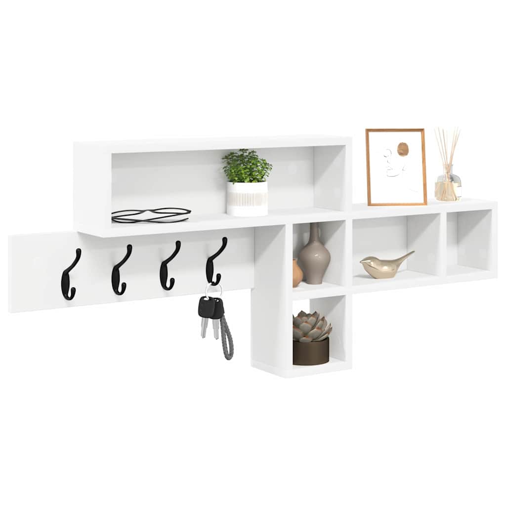 Vægmonteret Jakkeholder Vægmonteret Hvid 100 x 12 x 43,5 cm