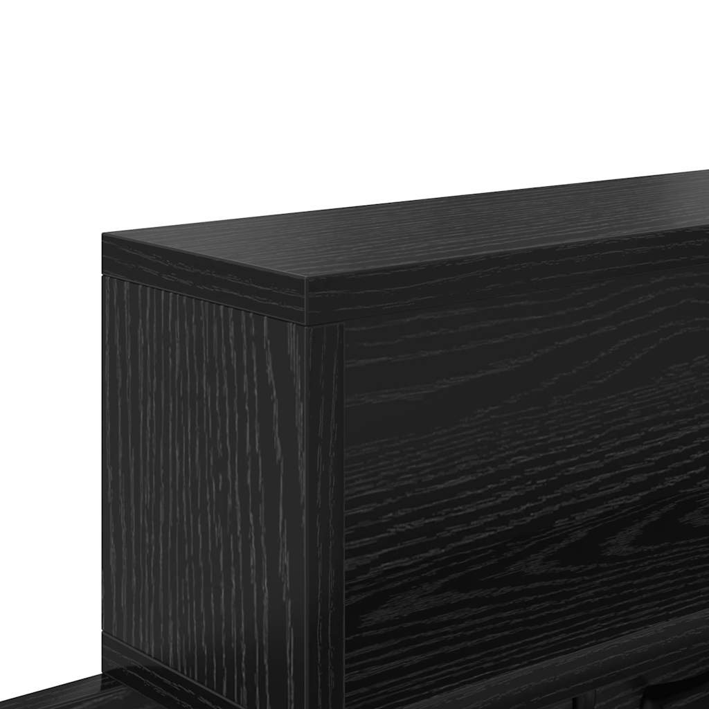 Vægmonteret Jakkeholder Vægmonteret Sort eg 100 x 12 x 43,5 cm