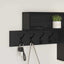 Vægmonteret Jakkeholder Vægmonteret Sort eg 100 x 12 x 43,5 cm