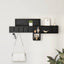 Vægmonteret Jakkeholder Vægmonteret Sort eg 100 x 12 x 43,5 cm
