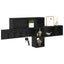 Vægmonteret Jakkeholder Vægmonteret Sort eg 100 x 12 x 43,5 cm