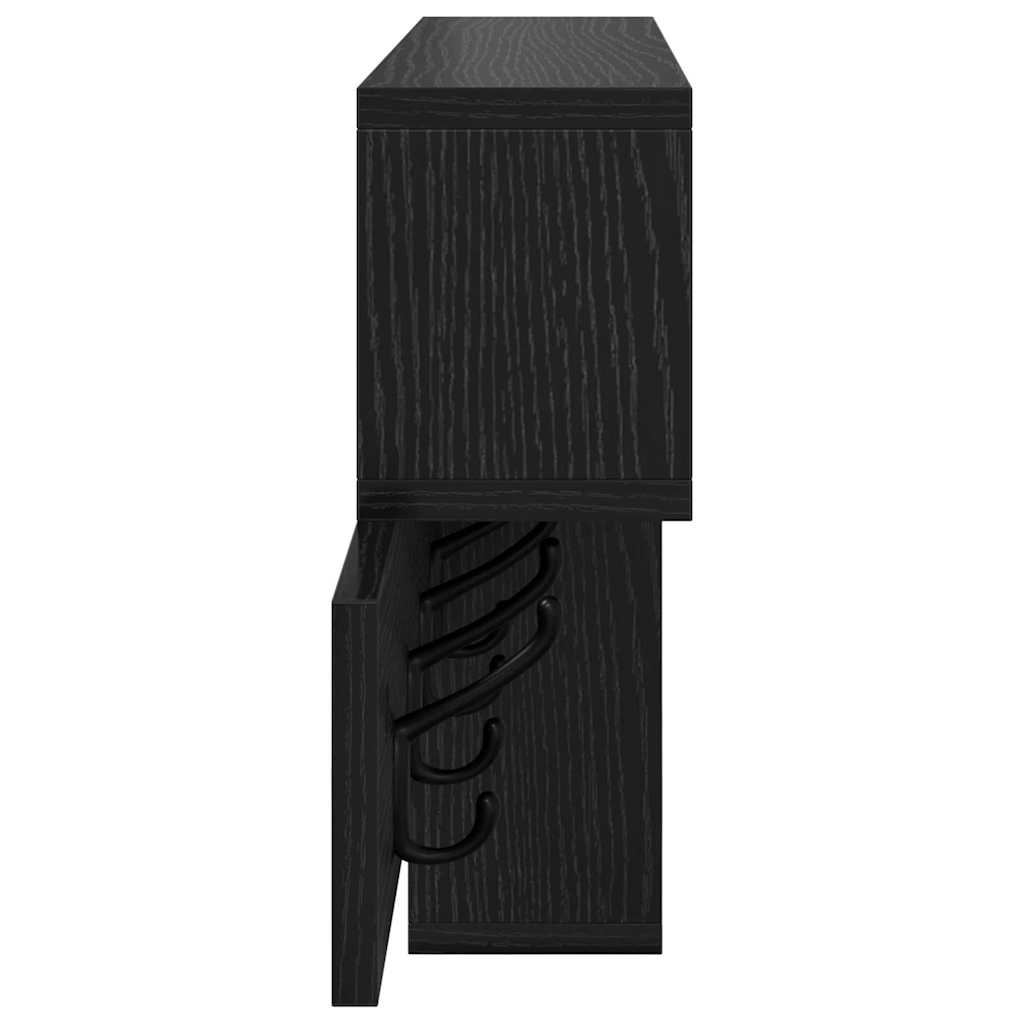 Vægmonteret Jakkeholder Vægmonteret Sort eg 100 x 12 x 43,5 cm