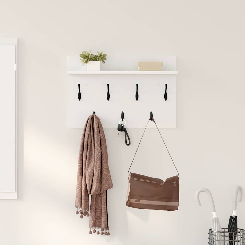 Vægmonteret Jakkeholder Vægmonteret Hvid 60 x 40 x 12 cm