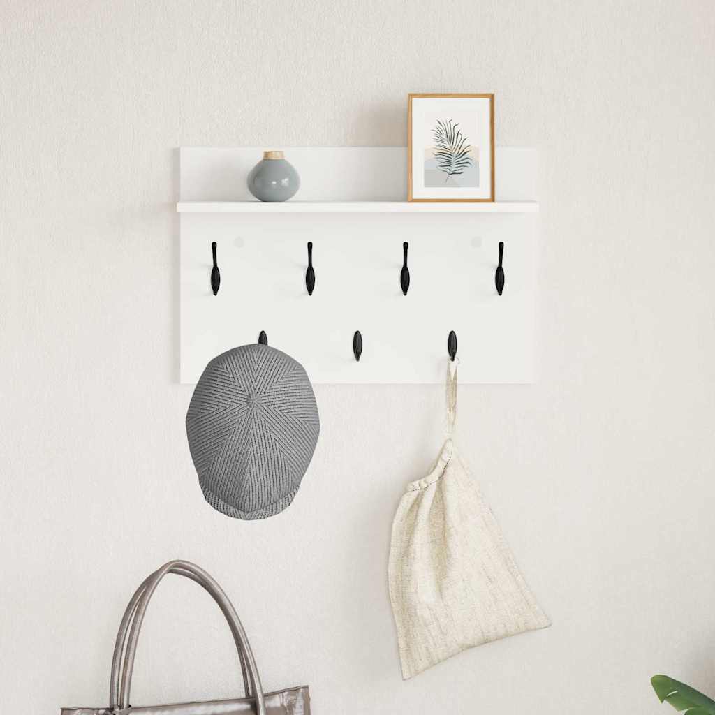 Vægmonteret Jakkeholder Vægmonteret Hvid 60 x 40 x 12 cm