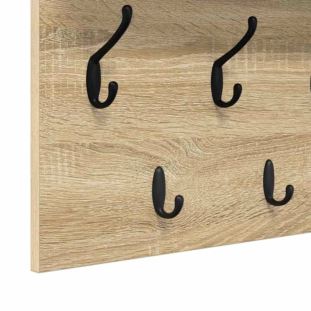 Vægmonteret Jakkeholder Vægmonteret Sonoma eg 60 x 40 x 12 cm