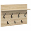 Vægmonteret Jakkeholder Vægmonteret Sonoma eg 60 x 40 x 12 cm