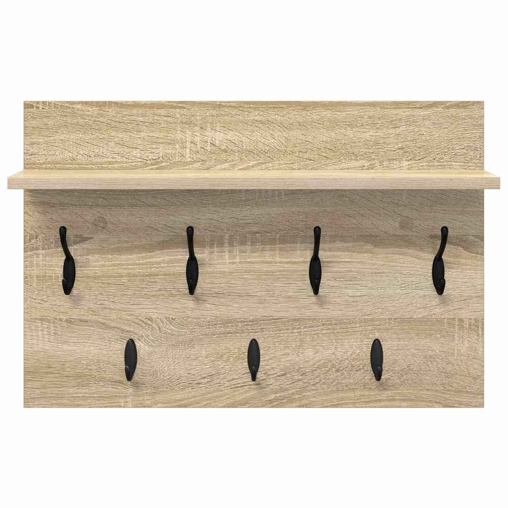 Vægmonteret Jakkeholder Vægmonteret Sonoma eg 60 x 40 x 12 cm