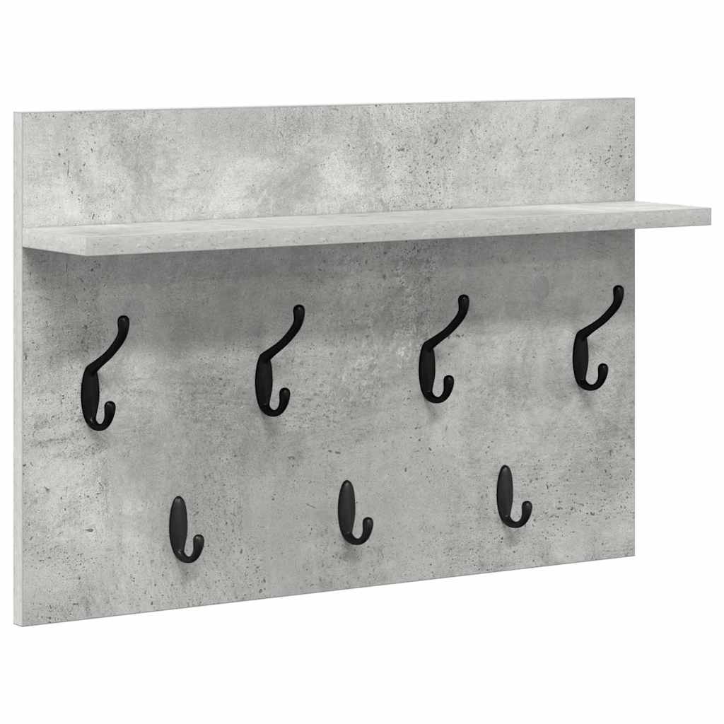 Vægmonteret Jakkeholder Vægmonteret Beton Grå 60 x 40 x 12 cm