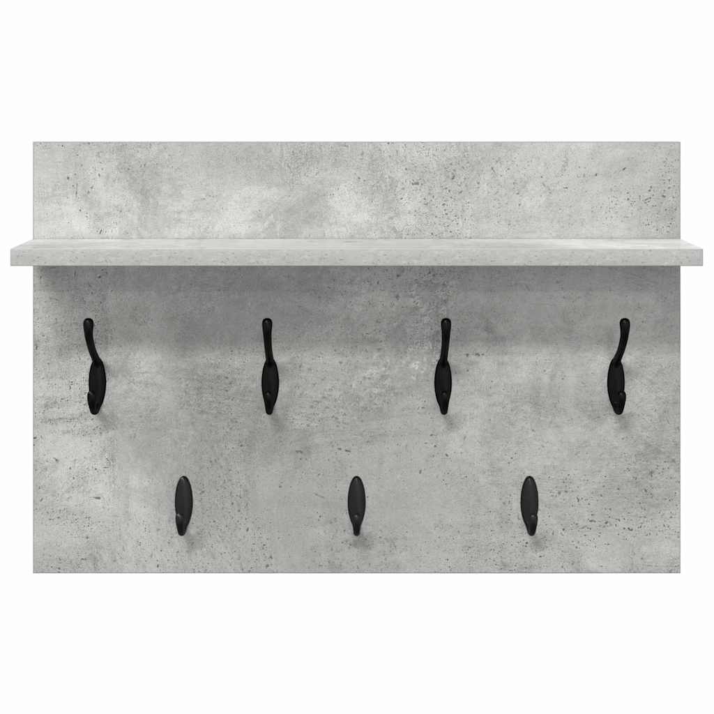 Vægmonteret Jakkeholder Vægmonteret Beton Grå 60 x 40 x 12 cm
