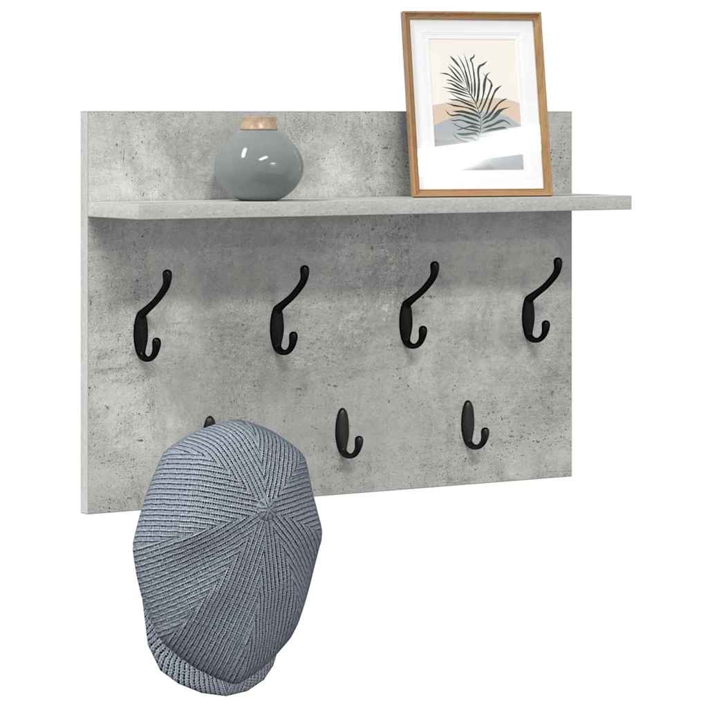 Vægmonteret Jakkeholder Vægmonteret Beton Grå 60 x 40 x 12 cm