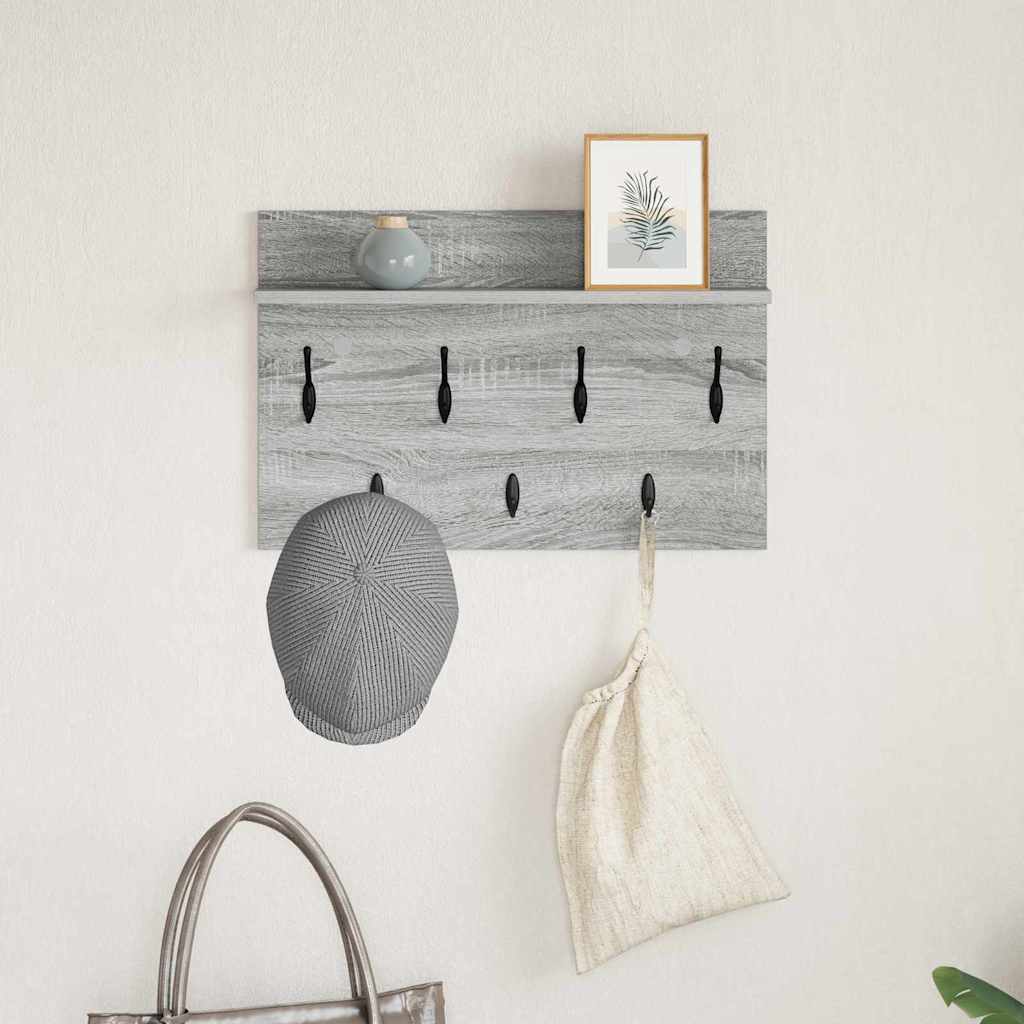 Vægmonteret Jakkeholder Vægmonteret Grå Sonoma 60 x 40 x 12 cm