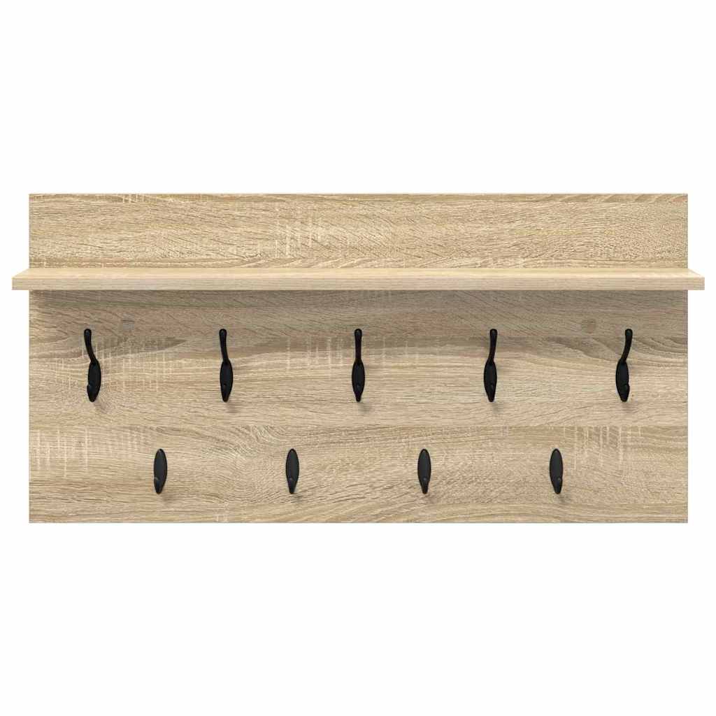 Vægmonteret Jakkeholder Vægmonteret Sonoma eg 80 x 40 x 12 cm