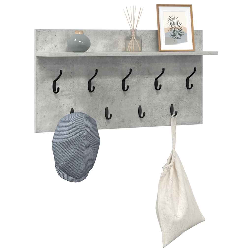 Vægmonteret Jakkeholder Vægmonteret Beton Grå 80 x 40 x 12 cm