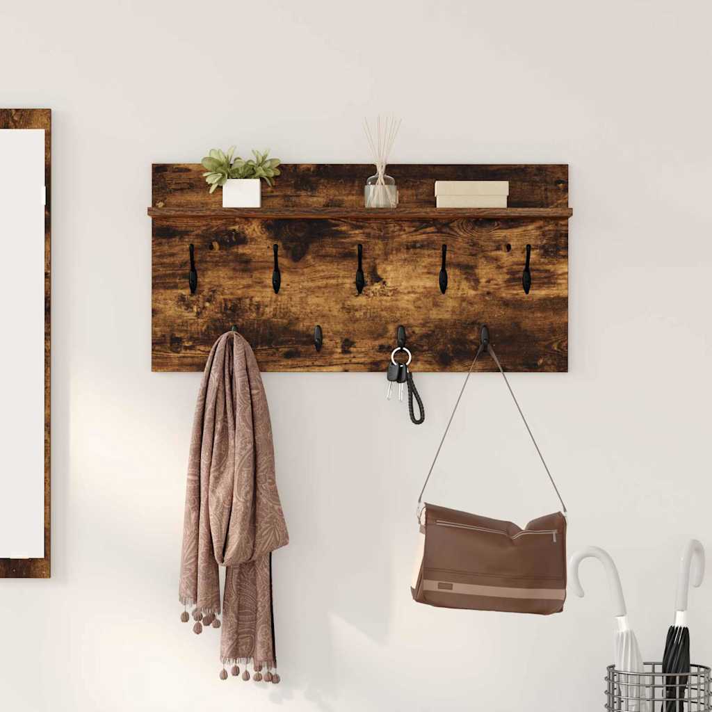 Vægmonteret Jakkeholder Vægmonteret Røget eg 80 x 40 x 12 cm